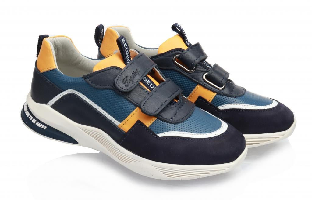 Кроссовки Topitop для мальчиков кожа/нубук р. 40 Сине-желтый (2244)