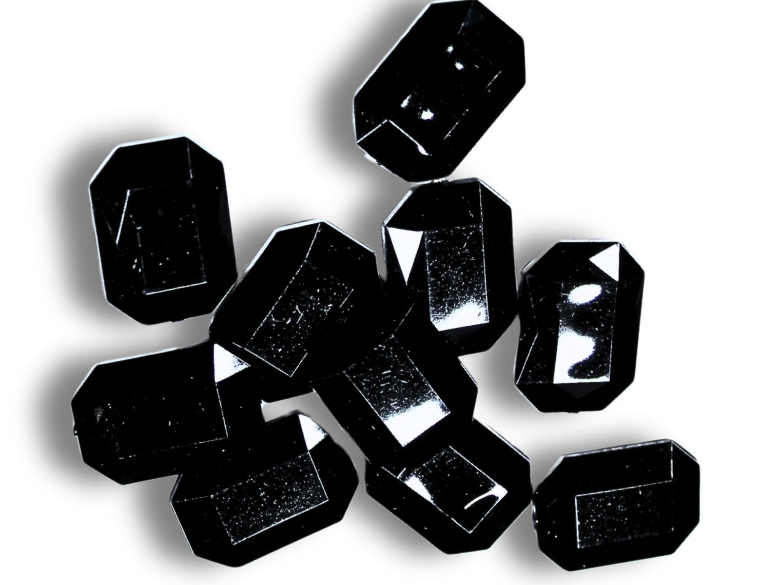 Камни на клеевой основе Прямоугольник 10 шт. 25х18 мм Черный