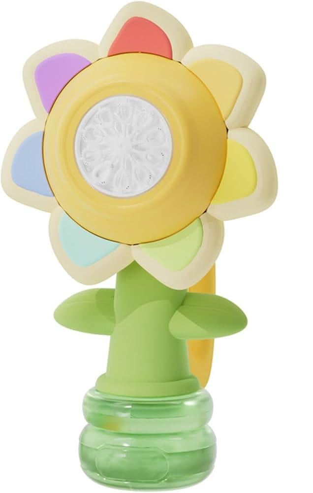 Генератор мильних бульбашок Seven COLOR FLOWER у формі соняшника 3,7 В 500 mAh 3 швидкості з підсвічуванням та гойданням (opt-104848)