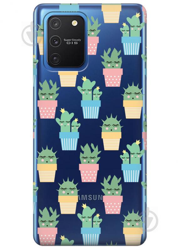 Прозрачный силиконовый чехол iSwag для Samsung Galaxy S10 Lite с рисунком - Кактусы в горшочках (KS3450) Прозрачный силиконовый чехол iSwag для Samsung Galaxy S10 Lite с рисунком - Кактусы в горшочках (KS3450)