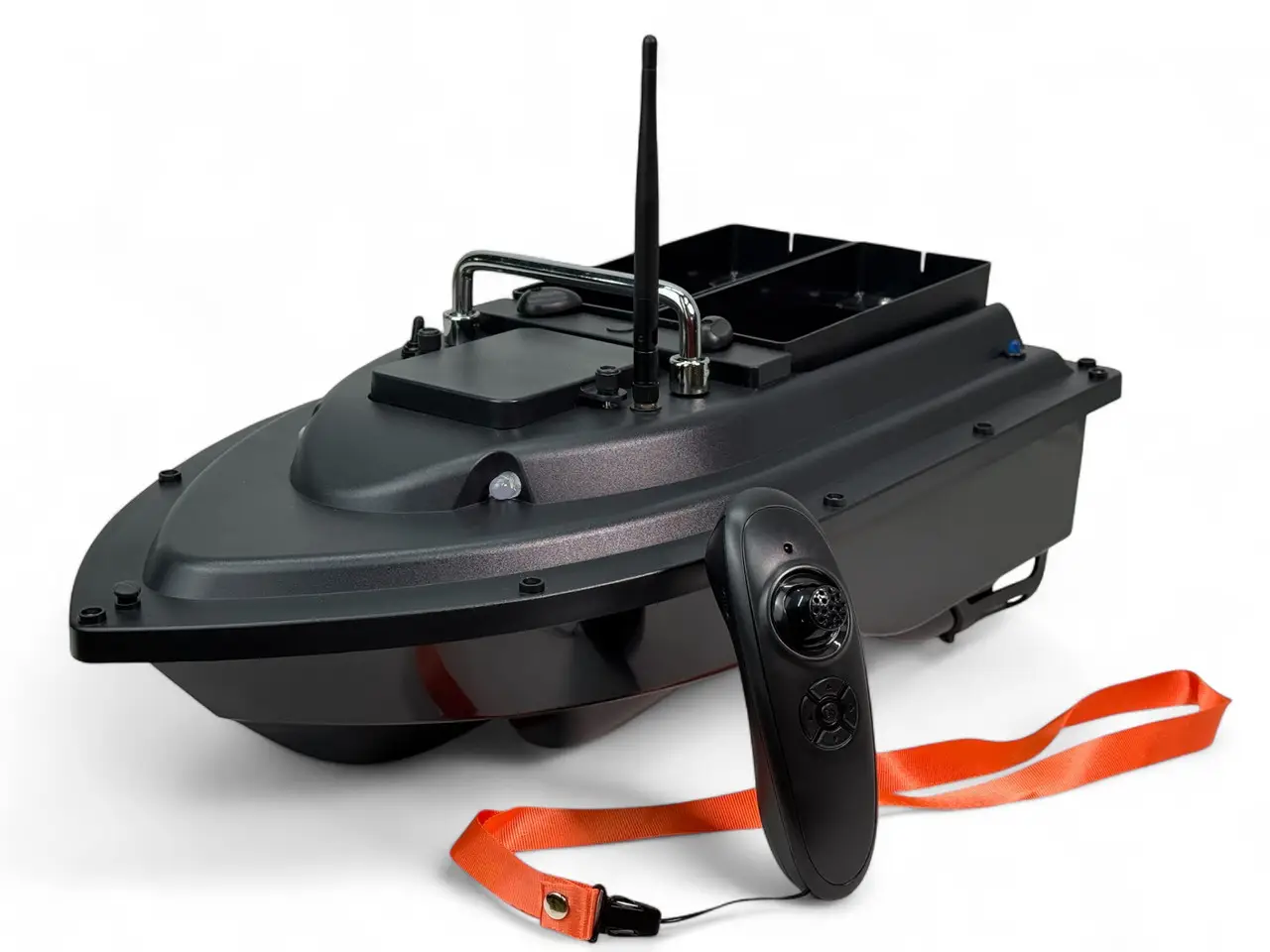 Карповый кораблик Lixada обновленный Flytec D13 2 бункера, 2 фары Black