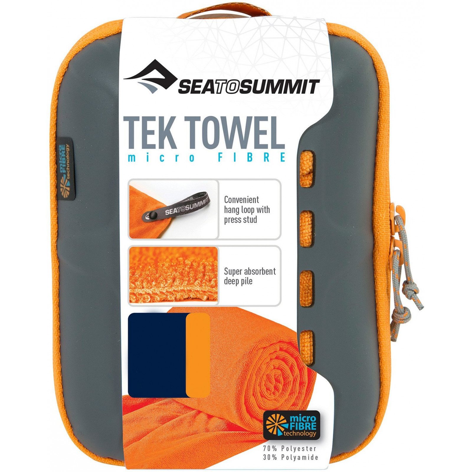 Полотенце Sea to Summit Tek Towel XS Оранжевый (ATTTEKXSOR) - фото 2