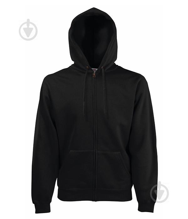 Толстовка Fruit of the Loom Premium hooded sweat jacket M Черный (062034036M) - фото 1