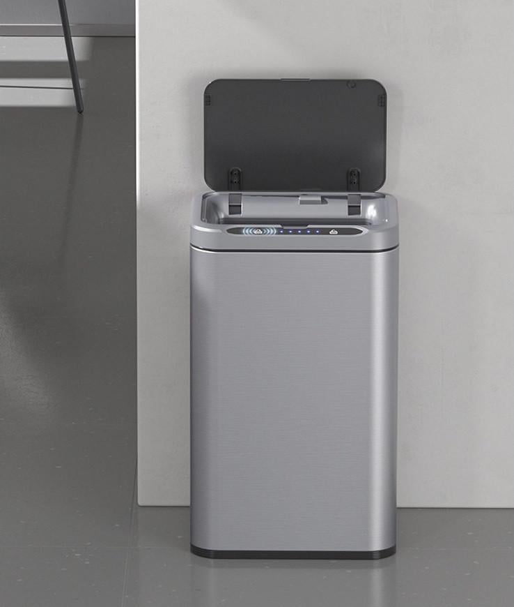 Відро для сміття сенсорне JAH прямокутне з внутрішнім відром 13 л Металік - фото 4 Відро для сміття сенсорне JAH прямокутне з внутрішнім відром 13 л Металік - фото 4