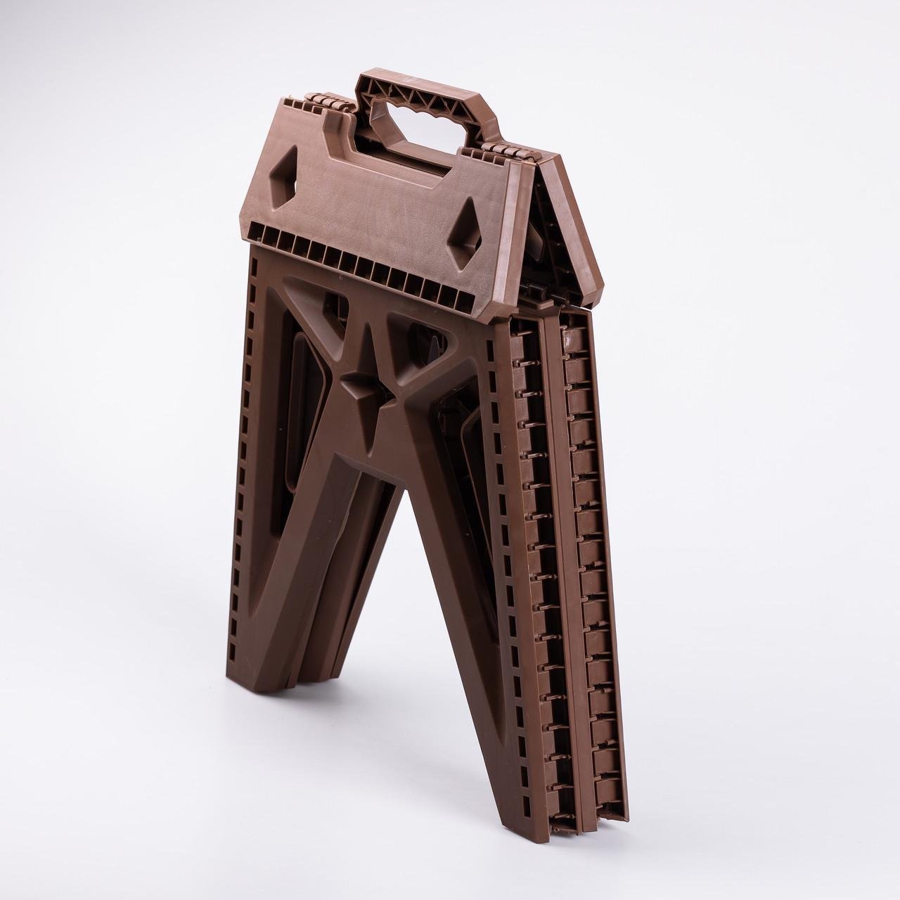 Табурет складаний пластиковий 29,5х19,5 см Коричневий (SJ-0102BR) - фото 5 Табурет складаний пластиковий 29,5х19,5 см Коричневий (SJ-0102BR) - фото 5