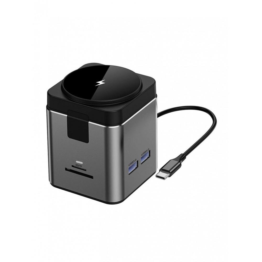 Док-станція бездротова WIWU Cube Hub USB-C Magsafe 15W LAN/SD/TF/HDMI 3xUSB 3.0 PD 100W - фото 9