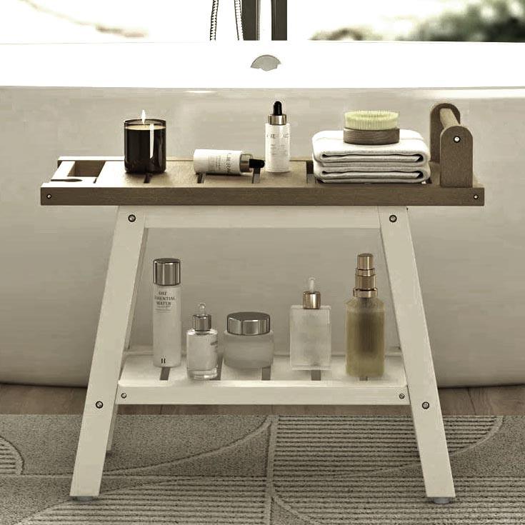 Табурет для ванной из дерева Лонус Зефир/Мускат (ТВН-00842007)