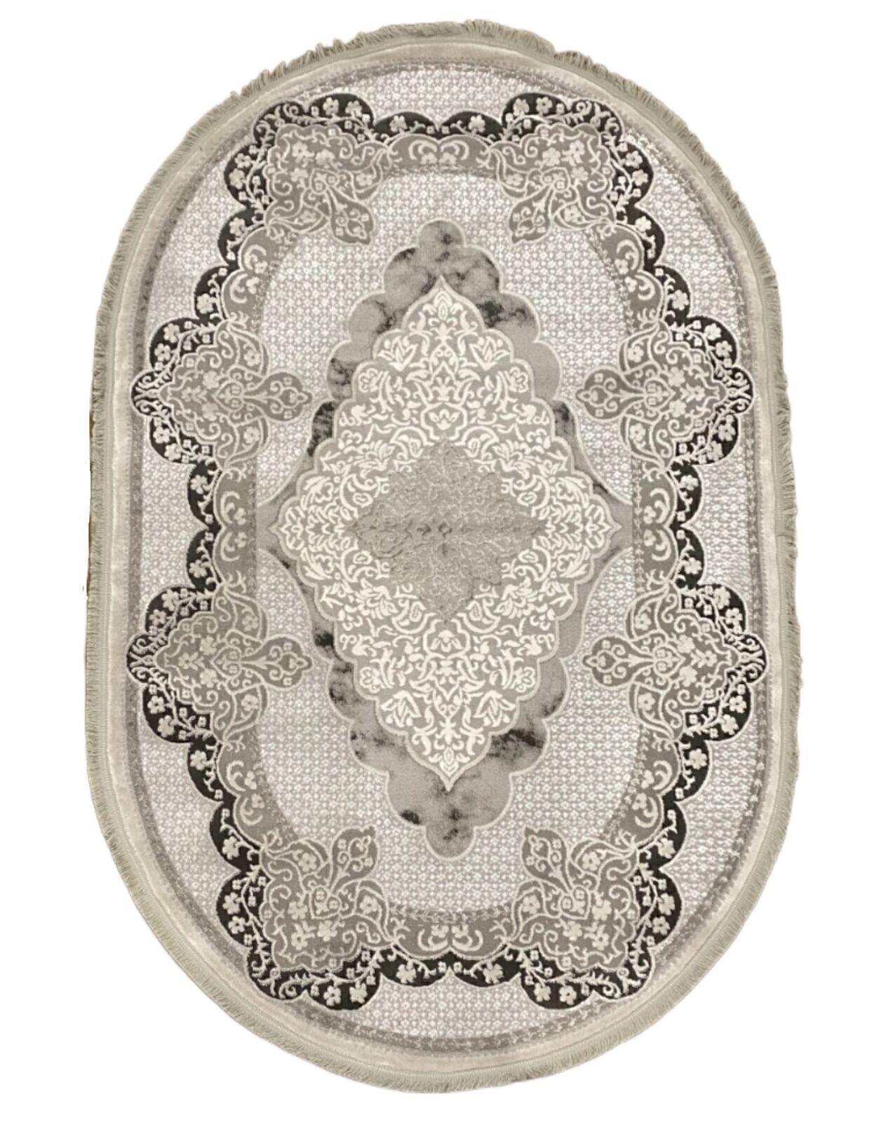 Ковер Peri 6445A 2х4 м Light Grey/Oval (5996-39)