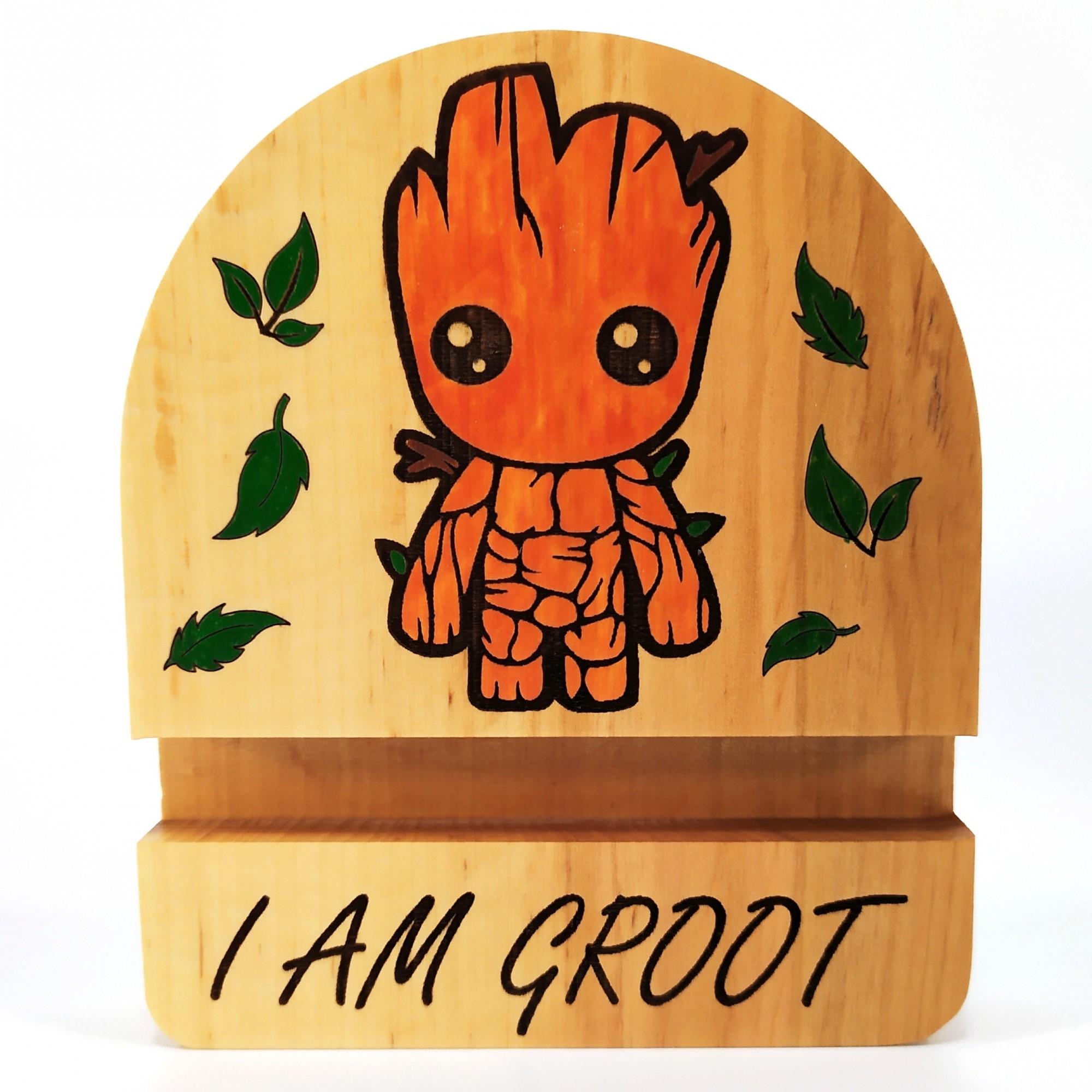 Подставка для телефона Майстерня містера Томаса I AM GROOT 12х10 см Оранжевый - фото 3
