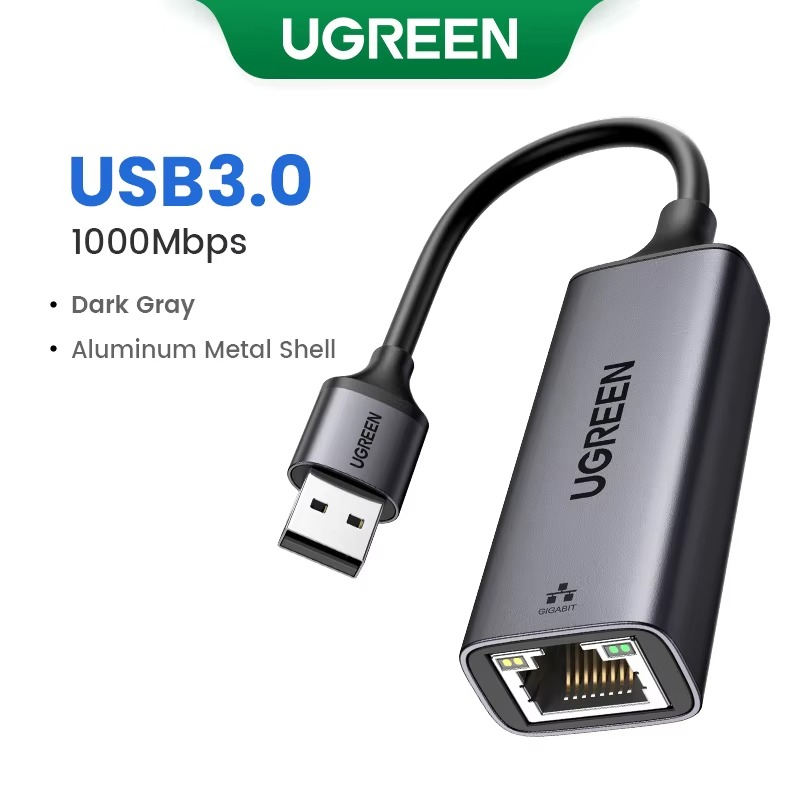 Адаптер сетевой UGREEN CM209 USB-A Gigabit Ethernet Adapter RJ45 1000mb/s (2000180) - фото 2 Адаптер сетевой UGREEN CM209 USB-A Gigabit Ethernet Adapter RJ45 1000mb/s (2000180) - фото 2