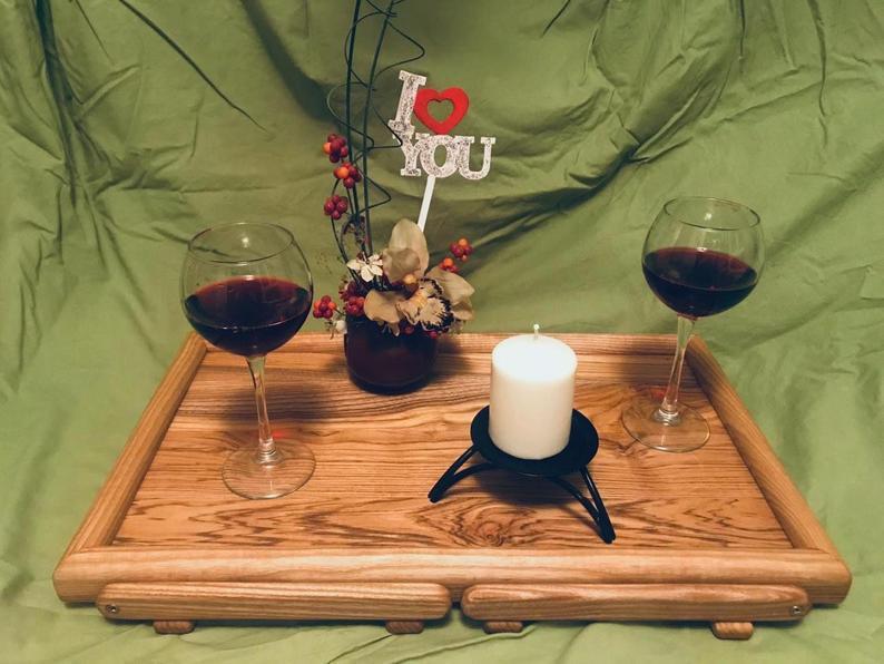 Столик-піднос для сніданку з дерева Дакота Шафран (СТП-002806) - фото 2