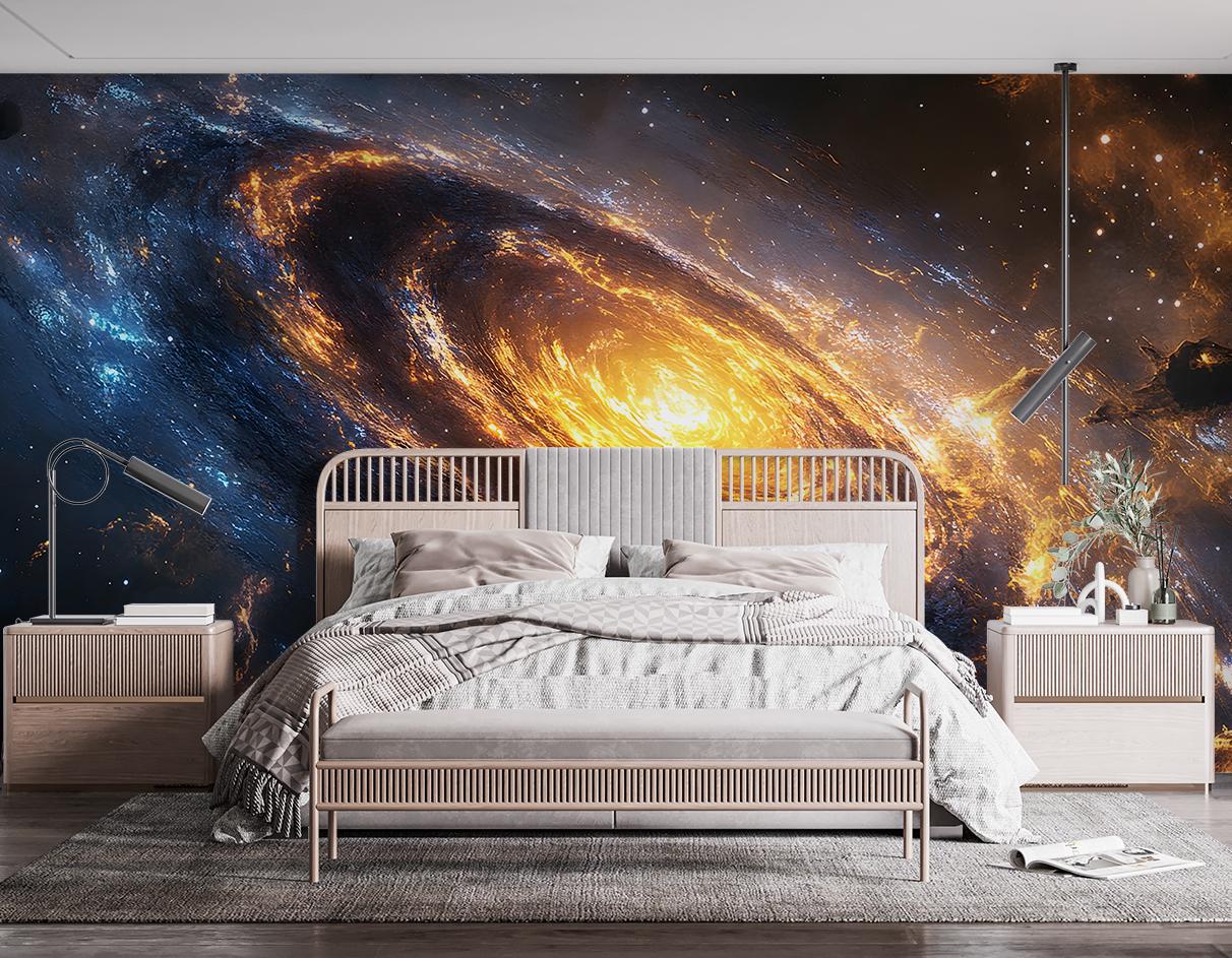 Фотошпалери флізелінові Upstream Спіральна галактика у вогняному сяйві 190х285 см (S5SPC-038/4) - фото 2 Фотошпалери флізелінові Upstream Спіральна галактика у вогняному сяйві 190х285 см (S5SPC-038/4) - фото 2