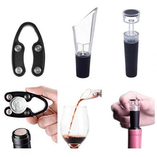 Подарочный набор штопор для вина электрический SUN WAY Красный (12479244) - фото 4 Подарочный набор штопор для вина электрический SUN WAY Красный (12479244) - фото 4