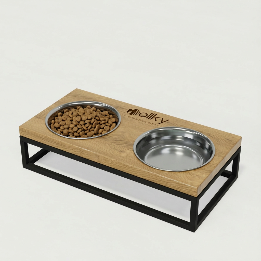 Миски на подставке для маленьких собак и котов Hollky Base S 2х0,45 л (BS-36187-BLNT) - фото 1