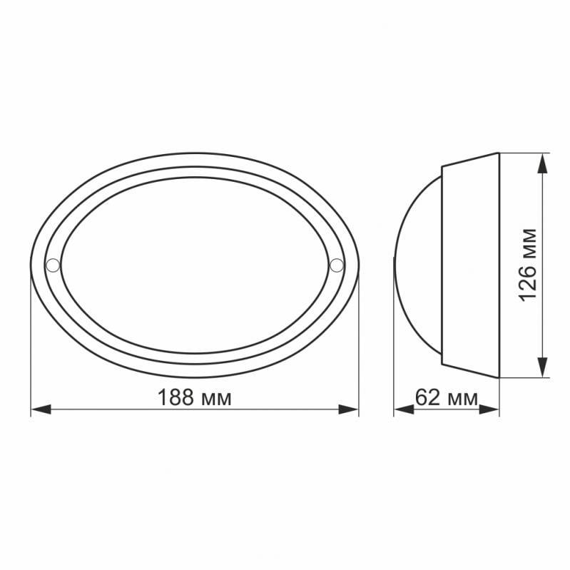 LED світильник VIDEX ЖКХ 12W VL-BHO-125PW-S 5000K овальний сенсорний (100178) - фото 3