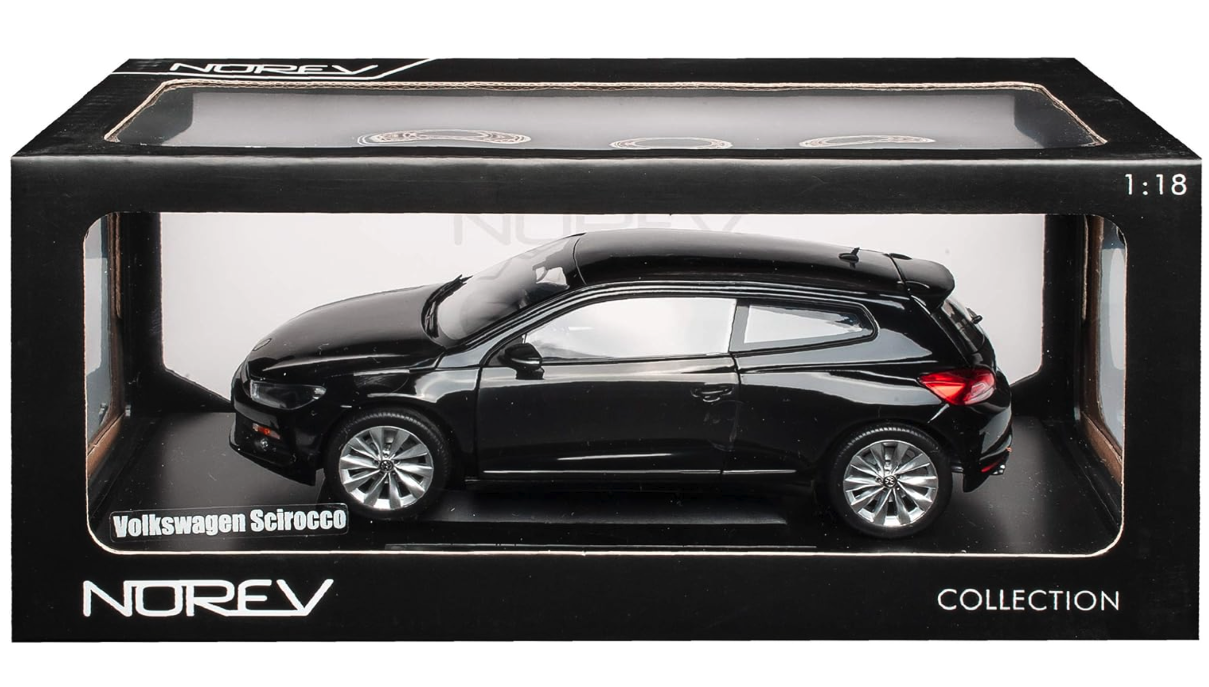 Модель автомобиля Norev 1:18 Volkswagen Scirocco 3 Black (B08TB83M41) - фото 2