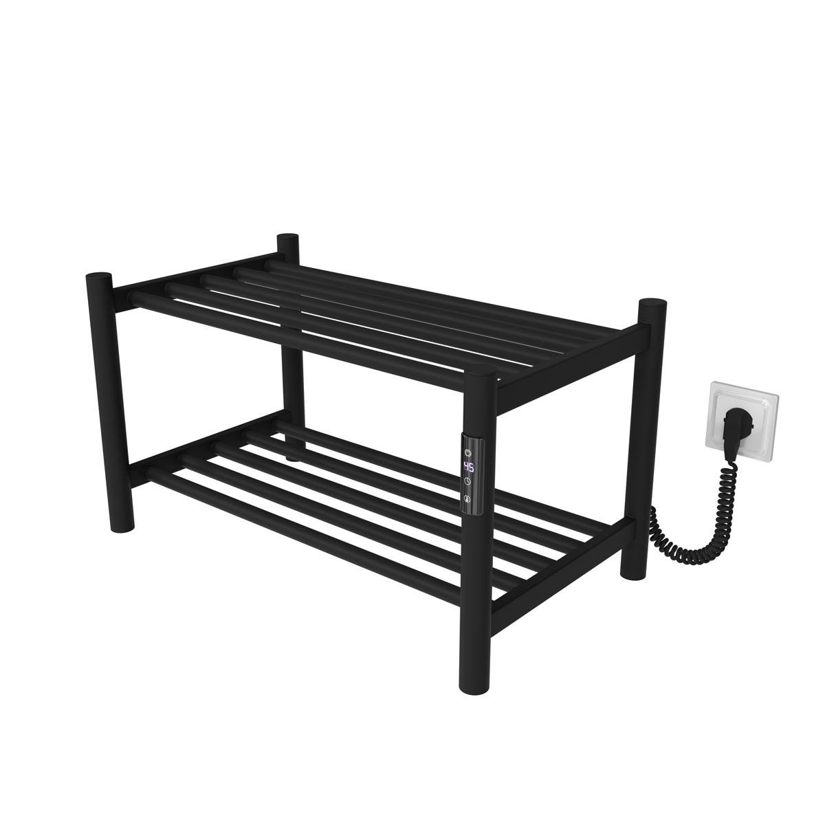 Сушилка электрическая Deffi Tiffany П2 JD03 правое подключение нержавеющая сталь 350х600 мм Черный (C.PT.35.60.2.EBR1)