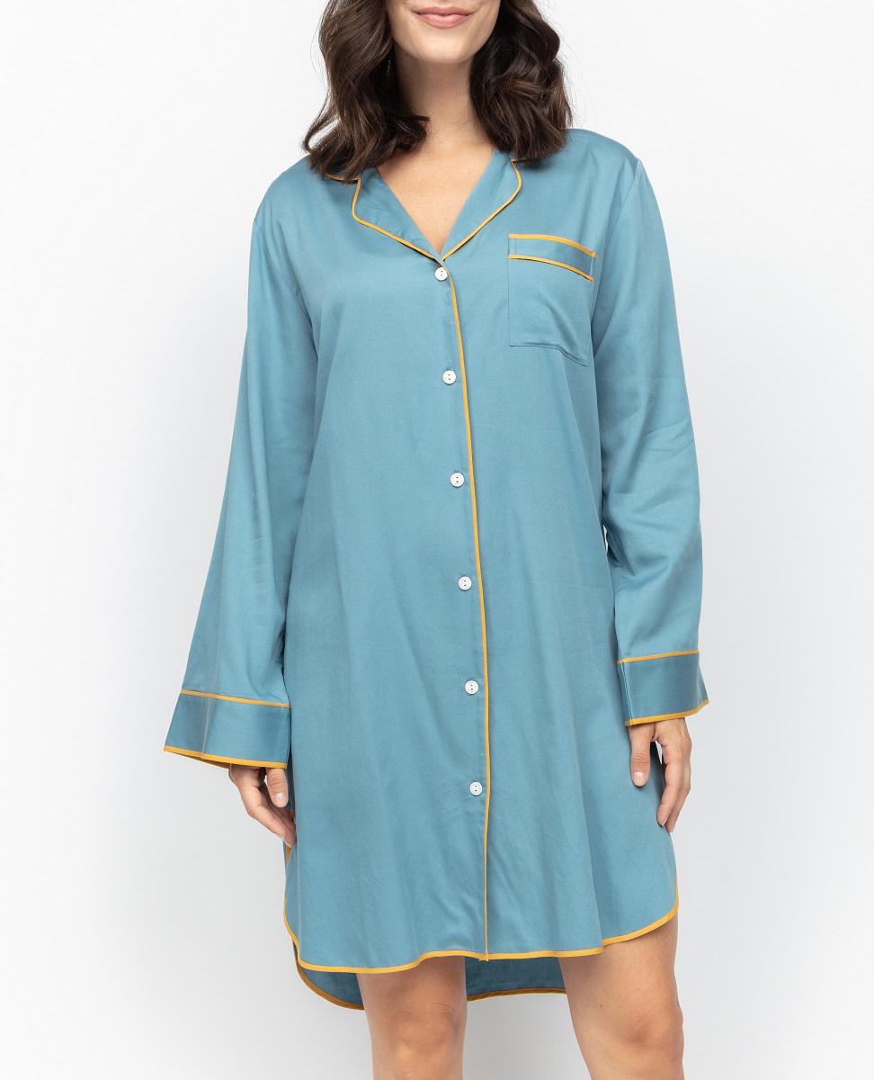 Рубашка ночная FABLE&EVE Greenwich 1976 10/S Голубой (ZIK0000022796) - фото 3 Рубашка ночная FABLE&EVE Greenwich 1976 10/S Голубой (ZIK0000022796) - фото 3