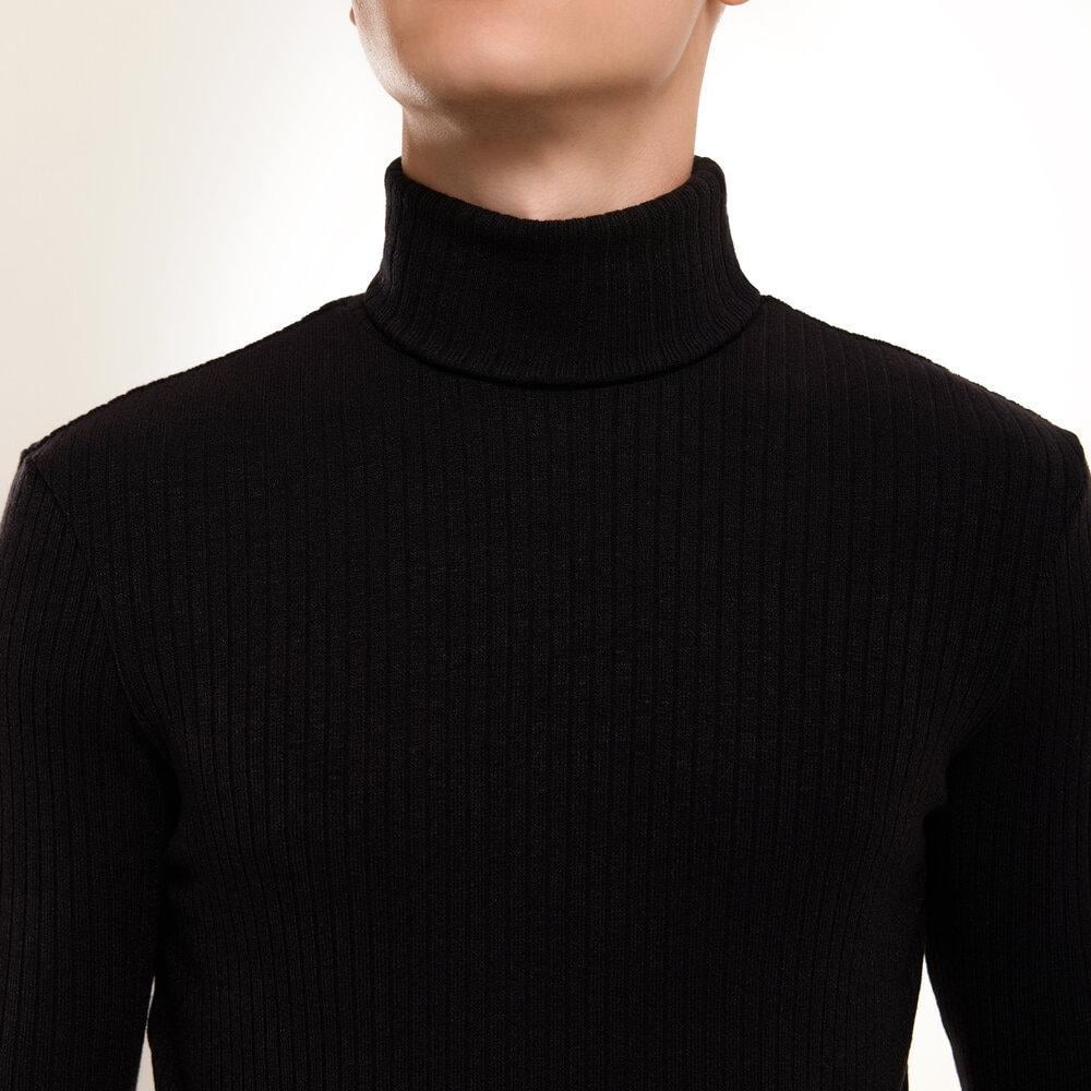 Гольф мужской Pobedov Prestige в рубчик приталенный L Черный (26485/2) - фото 5 Гольф мужской Pobedov Prestige в рубчик приталенный L Черный (26485/2) - фото 5