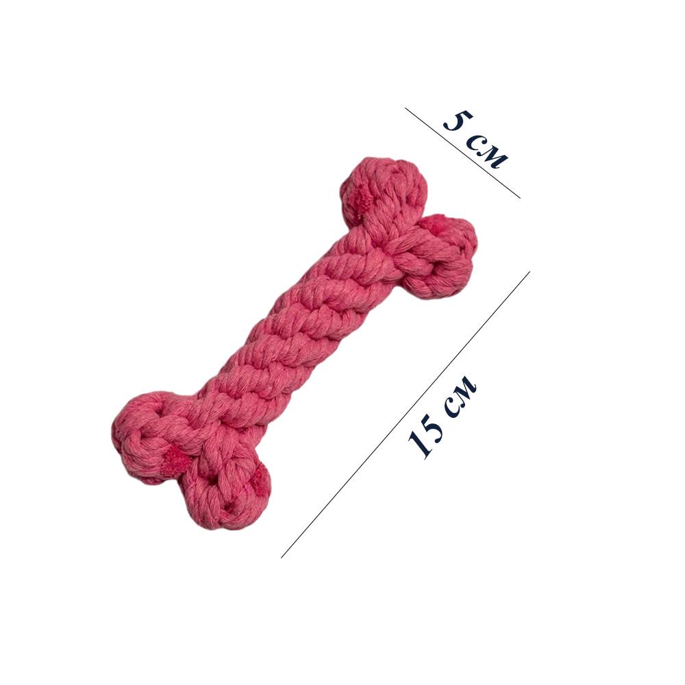Игрушка для собак и кошек в виде косточки из хлопкового каната (TA0135_2) - фото 4 Игрушка для собак и кошек в виде косточки из хлопкового каната (TA0135_2) - фото 4