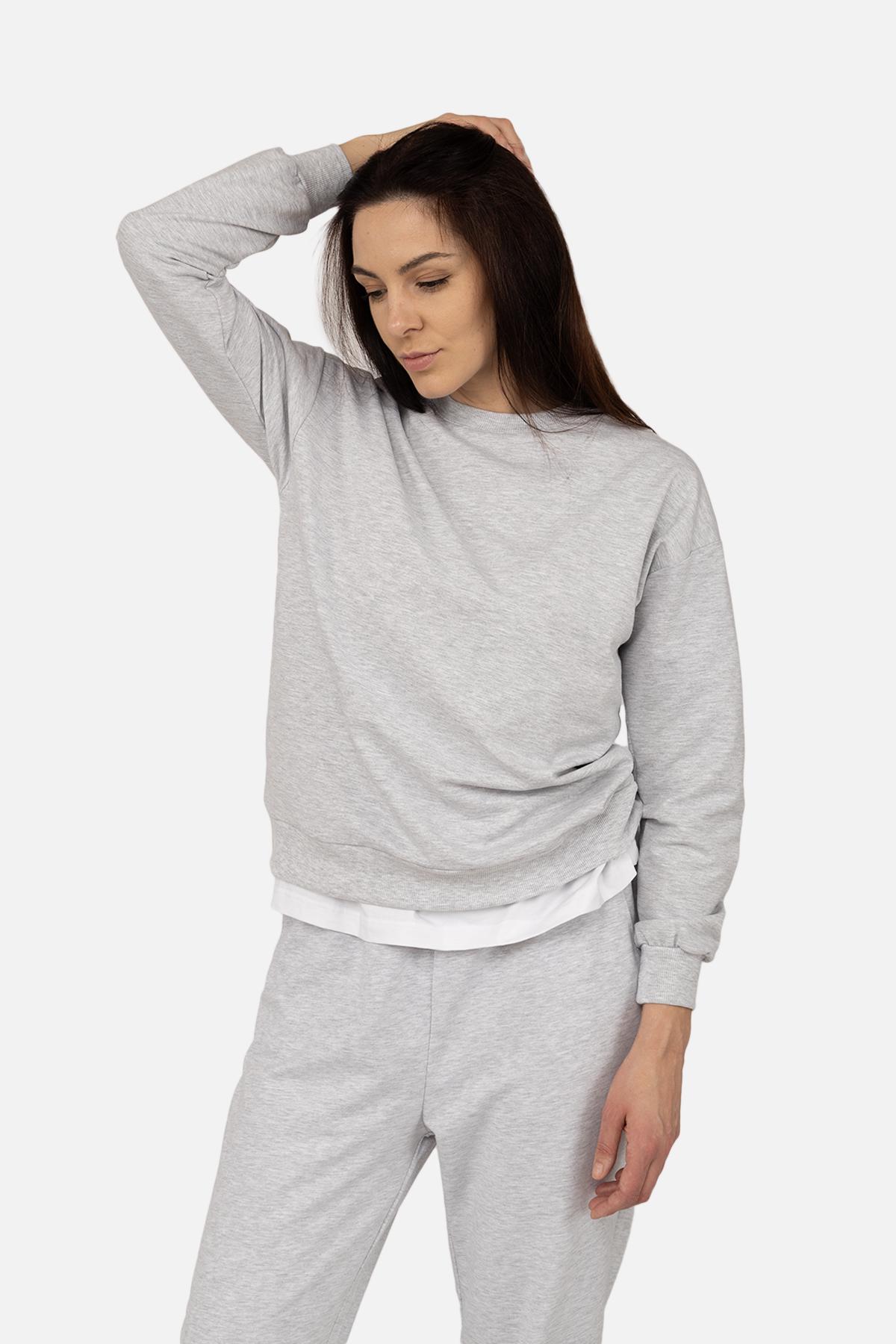 Світшот жіночий ЦБ-00266286 р. 42 Світло-сірий (SKT001035618) - фото 2 Світшот жіночий ЦБ-00266286 р. 42 Світло-сірий (SKT001035618) - фото 2