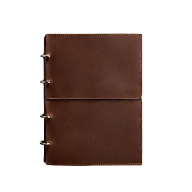 Блокнот шкіряний А5 на кільцях Софт-бук 9.0 у м'якій обкладинці Світло-коричневий (A-028653) - фото 3