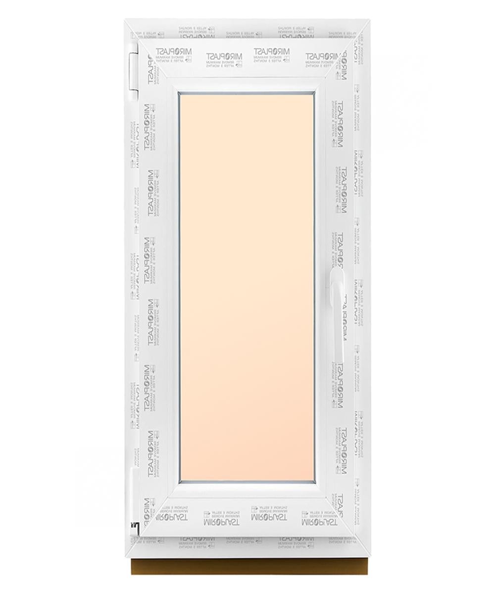 Окно металлопластиковое 600х1300 мм поворотно-откидное из профиля WDS серии Miroplast двухкамерный стеклопакет 4-8-4-12-4 En (MV32I.60.130)