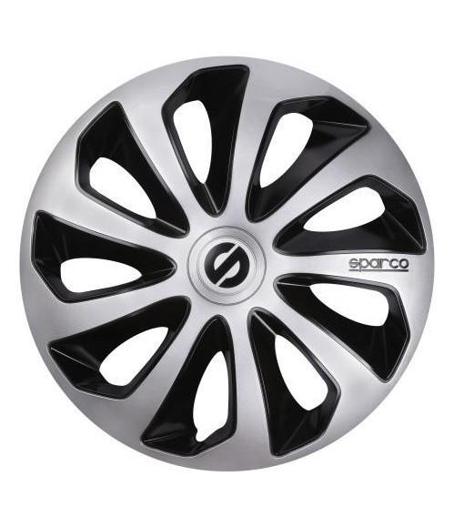 Ковпаки колісні Sparco Sicilia 13" 4 шт. Сріблястий/Чорний (DO SPC1373SVBK)