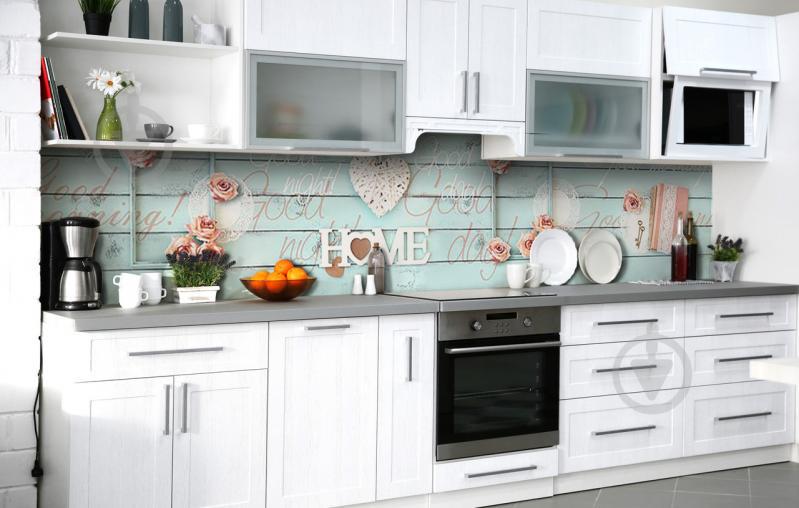 Скинали на кухню Zatarga «Бирюзовая романтика» 600х2500 мм виниловая 3Д наклейка кухонный фартук самоклеящаяся