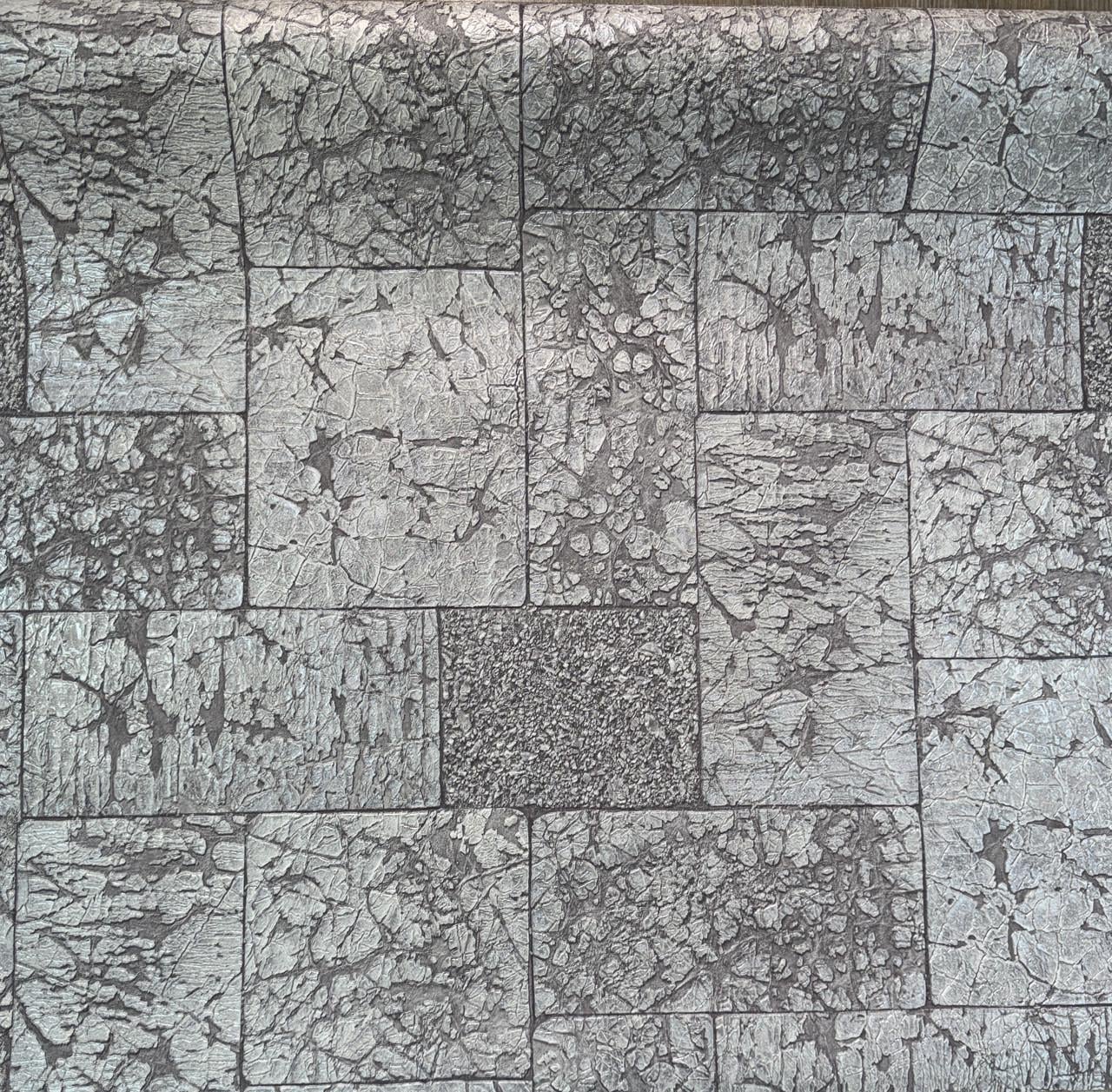 Обои виниловые Плитка горячего тиснения 10х1,06 м Серый (1570-03)