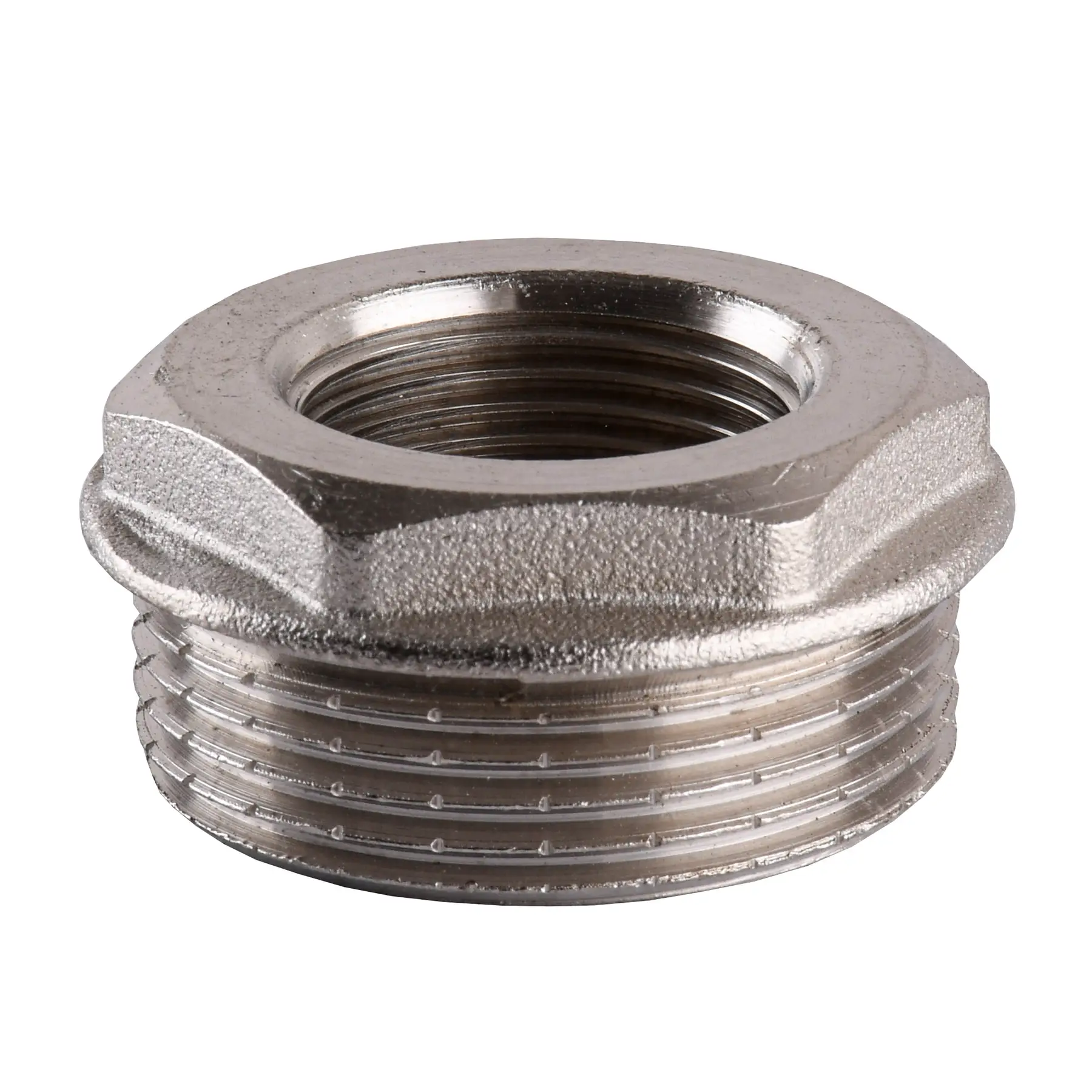 Футорка никелированная штампованная 1 1/4″ ЗРх3/4″ ВР (А0711Анк VA) Футорка никелированная штампованная 1 1/4″ ЗРх3/4″ ВР (А0711Анк VA)