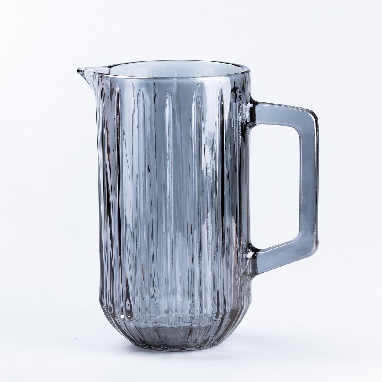 Кувшин для напитков стеклянный 1,2 л Серый (4157)