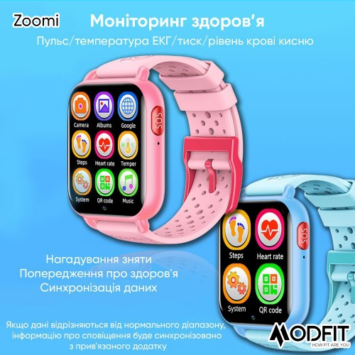 Смарт-годинник Modfit Zoomi Pink - фото 6