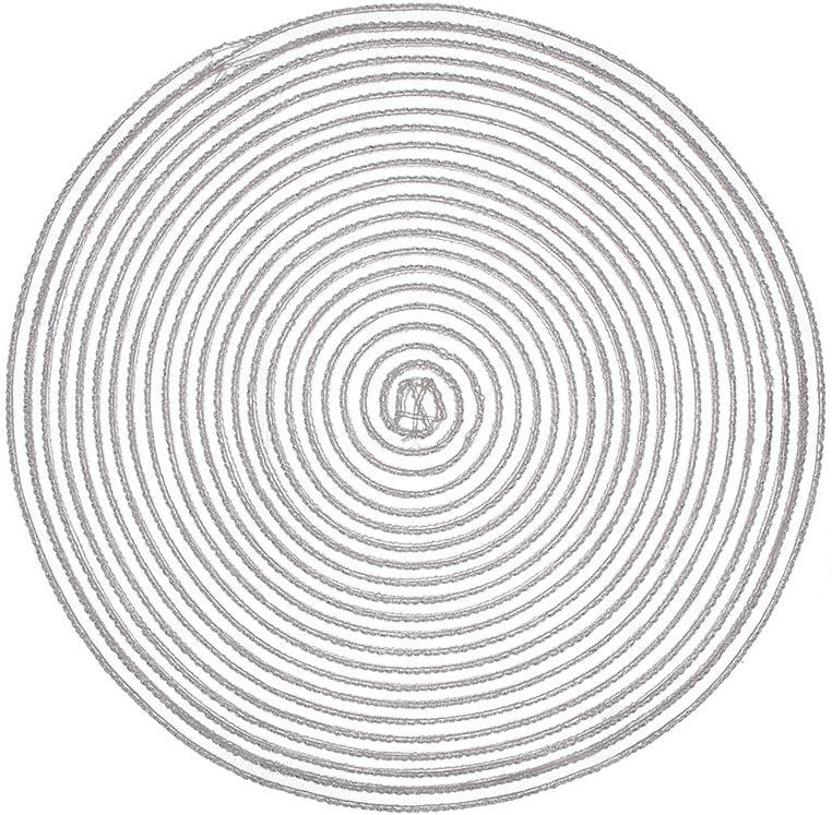 Набор 4 сервировочных коврика Lawn Modern Silver Ø38см, плейсмат (подтарельники)