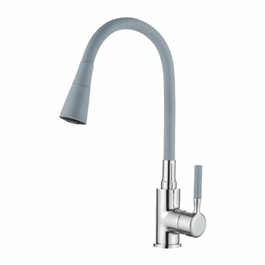 Смеситель для кухни Zerix Atrium-011-T Refl Gray Chrome серый (ZX4718)