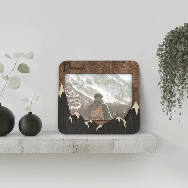 Фоторамка The Frame Depot Горные вершины под персонализацию дерево Темно-коричневый (mountain_4x6_horizontal) - фото 2 Фоторамка The Frame Depot Горные вершины под персонализацию дерево Темно-коричневый (mountain_4x6_horizontal) - фото 2