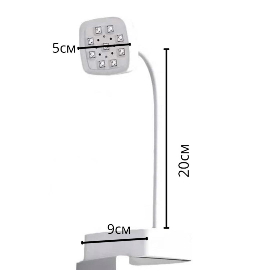 Лампа Led 6 для сушіння гель лаку на акумуляторі 1500 mAh 27 Вт - фото 9