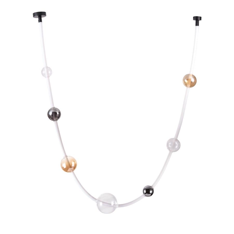 Люстра подвесная Levistella 788P68117 BK/SM/AM/CL 3100 LED Молекула на семь стеклянных плафонов Разноцветный (2691309208)