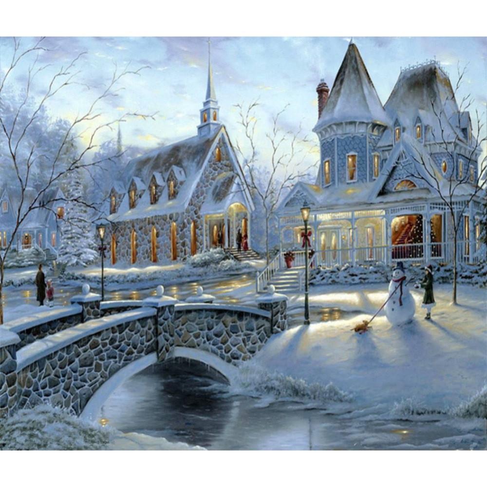 Алмазная мозаика Ледяной замок 30x40 см без рамки 40x8x5 см (H8210)