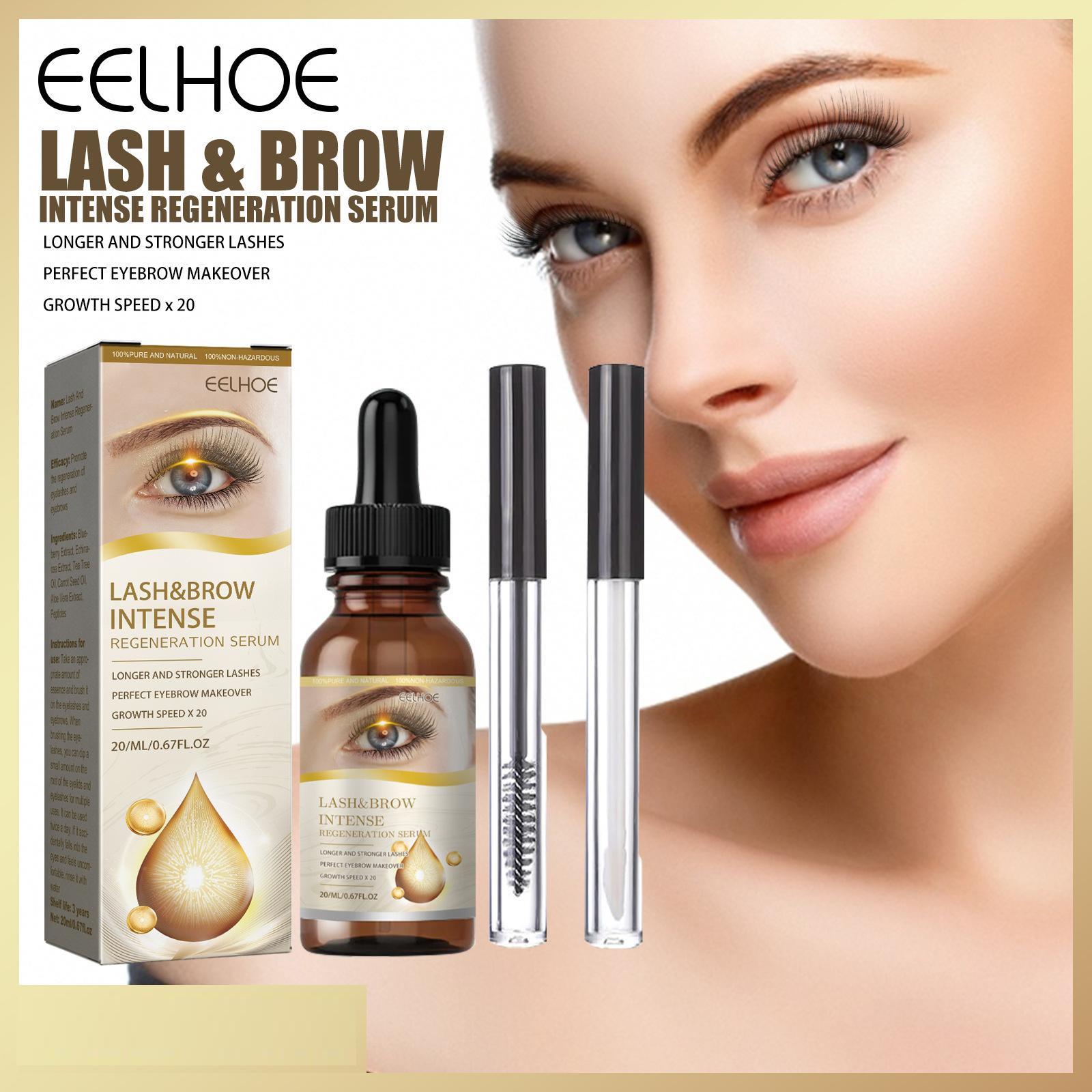 Сироватка для живлення та росту вій і брів Lash & Brow Intense Regeneration Serum EELHOE 20 мл - фото 2