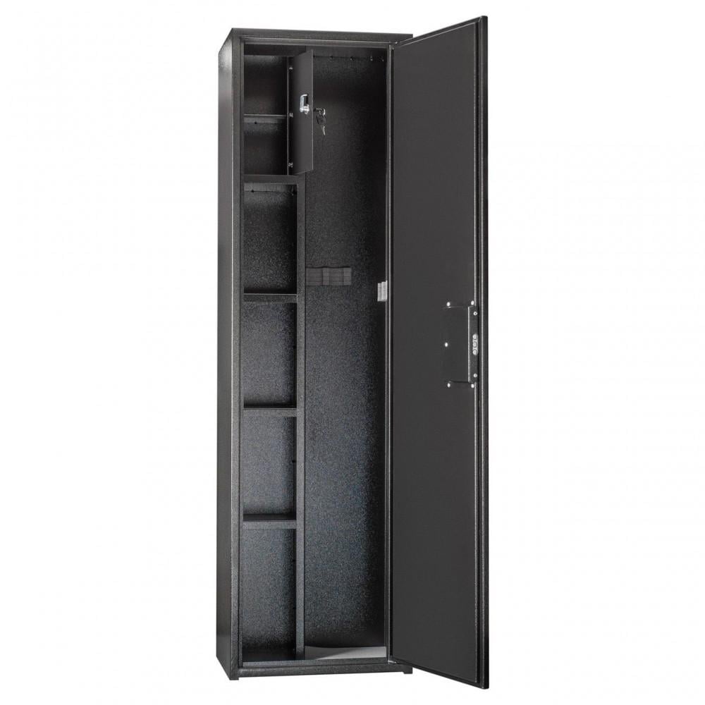 Сейф оружейный с фальшпанелью ШОЛ-1400 на 3 ствола 32 кг ключевой тип замка Черный (6-17-3011010100007)