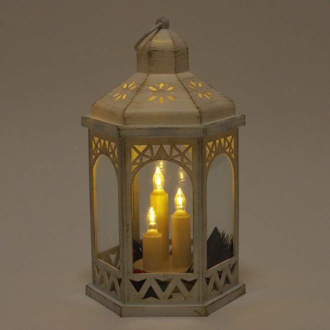 Подсвечник-фонарь LED Flora с 3-мя свечами Белый с золотом (27755) - фото 2 Подсвечник-фонарь LED Flora с 3-мя свечами Белый с золотом (27755) - фото 2