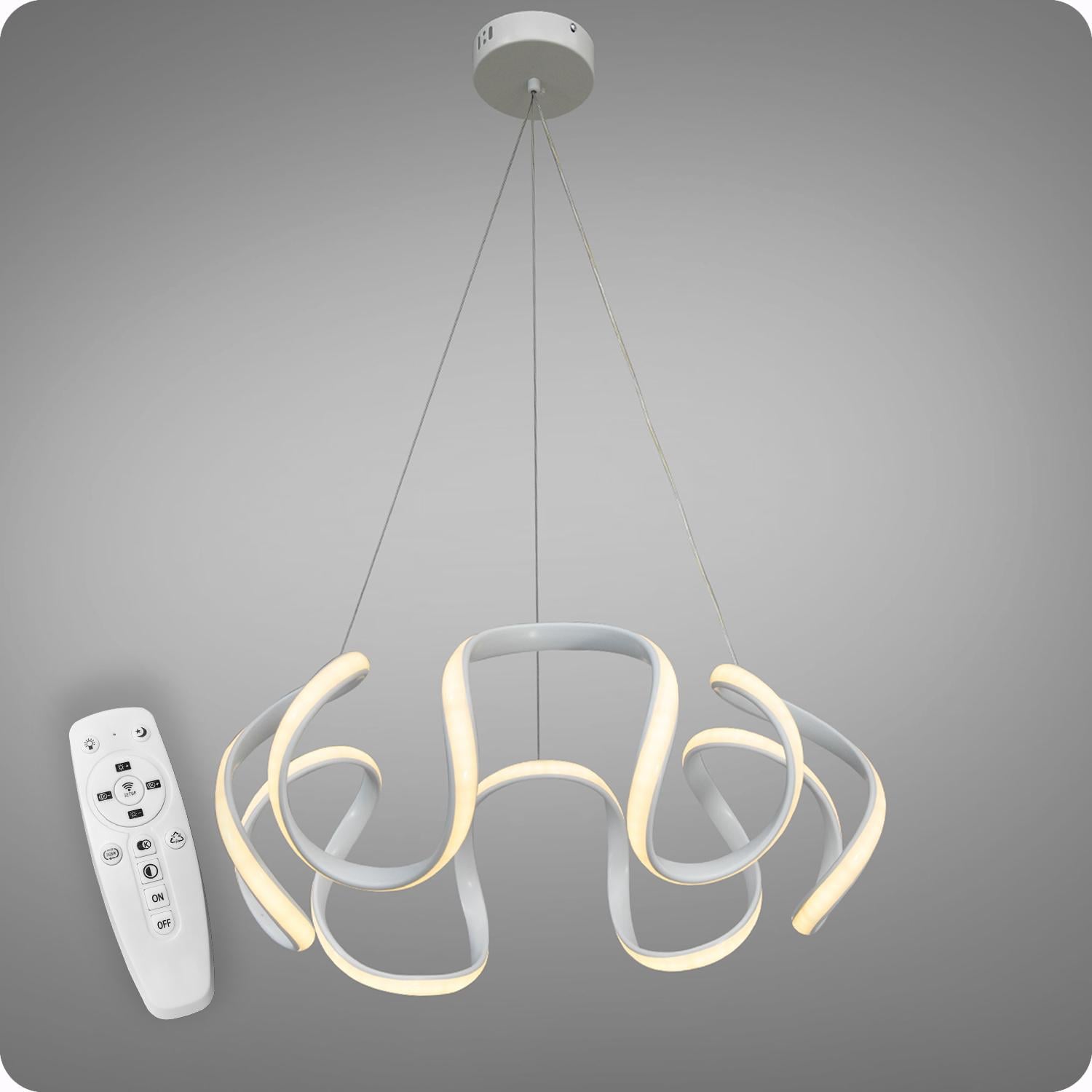 Люстра подвесная 517 Dlight 3color с пультом 90 Вт Белый (02006)