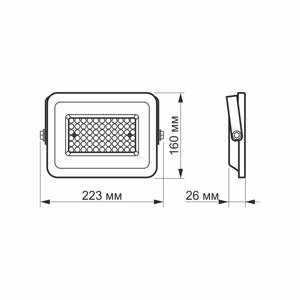 Прожектор светодиодный Videx F2e 50W 5000K (VL-F2e-505W) - фото 4