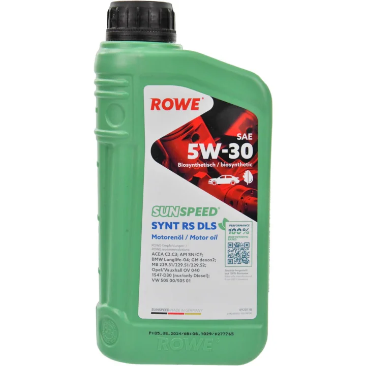 Моторное масло ROWE Sunspeed Synt RS DLS 5W-30 1 л (4920118001099)