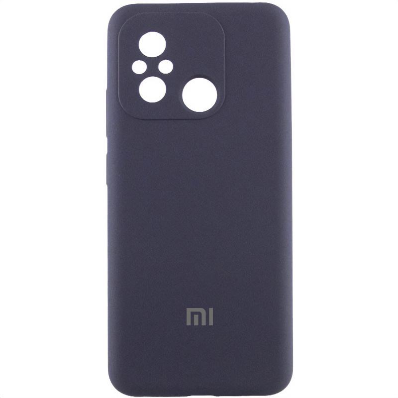 Противоударный чехол Silicone Cover Lakshmi Full Camera (AAA) with Logo для Xiaomi Redmi 12C Серый / Dark Gray