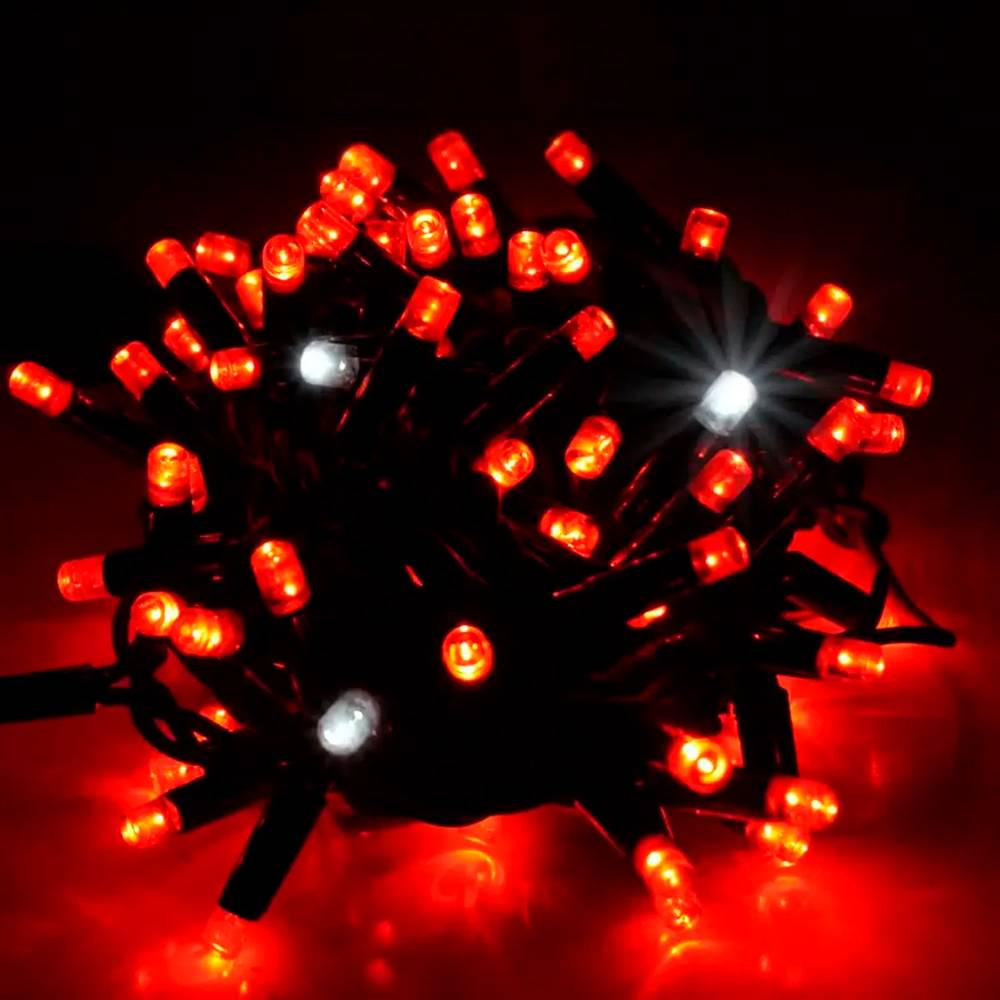 Гірлянди 100 LED Діод 10 м чорна ізоляція вулична Red