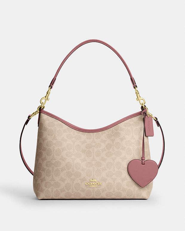 Сумка жіноча Coach Laurel Shoulder Bag In Signature Canvas With Heart Charm (37017269)