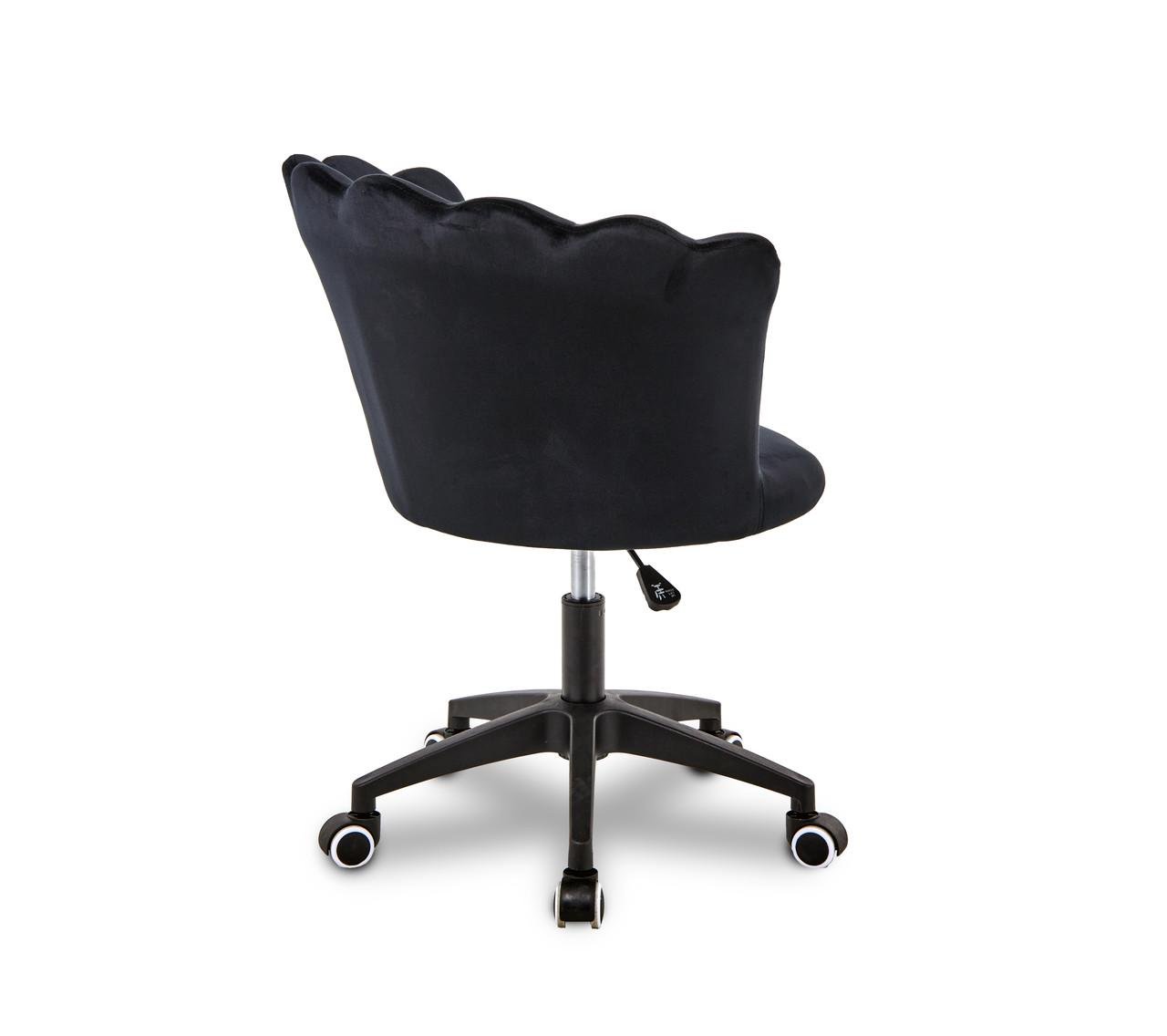 Крісло обертове Flowers гламурневельвет Чорний (2604346446) - фото 3 Крісло обертове Flowers гламурневельвет Чорний (2604346446) - фото 3