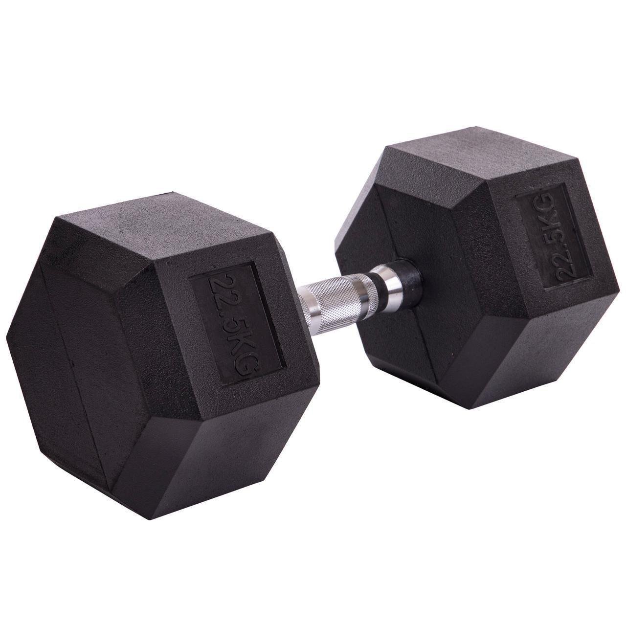 Гантель цельная SP-Planeta SC-80075-22_5 шестигранная гексагональная обрезиненная 22,5 кг (2532853957) - фото 1 Гантель цельная SP-Planeta SC-80075-22_5 шестигранная гексагональная обрезиненная 22,5 кг (2532853957) - фото 1